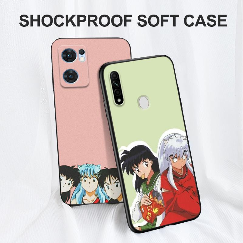 Черный чехол из ТПУ для OPPO Reno 6 5 3 4 4Z 4F SE 5F 5Z PRO PLUS lite 6 6z 4G 5G yashahime Inuyasha