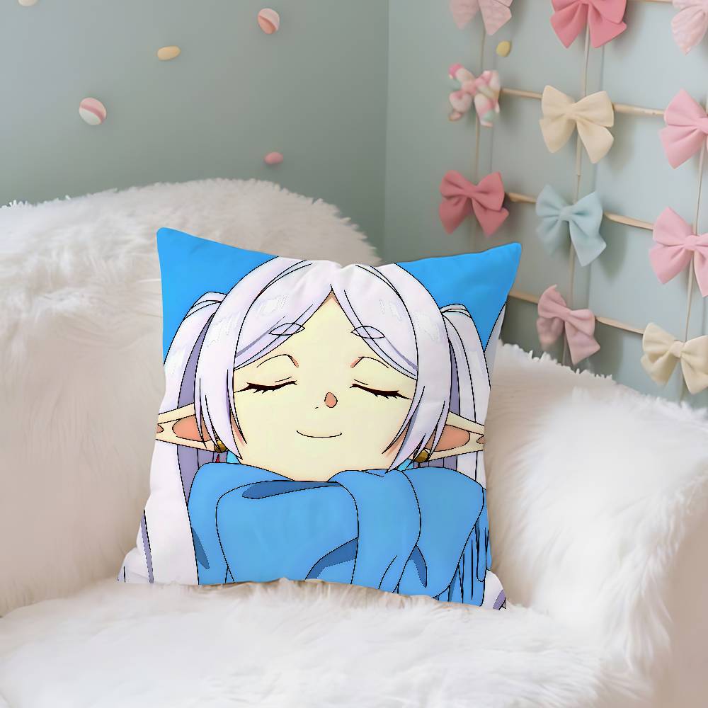 Anime FFrieren Cute Case Plush Fabric Soft Pillowcase Double Sided Print Cushion Cover Household Gifts