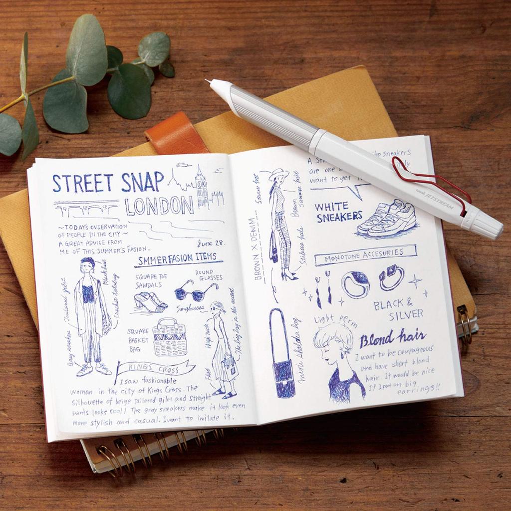 Mitsubishi Pencil 3 Color Ballpoint Pen Jet Stream Edge White Red Super Fine But Easy To Write SXE3250328W15 0.28