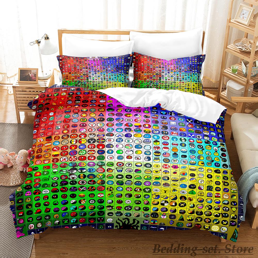 Новый Countryball Polandballs Комплект постельного белья Single Twin Full Queen King Size Комплект постельного белья Aldult Kid Bedroom Duvetcover Sets Anime