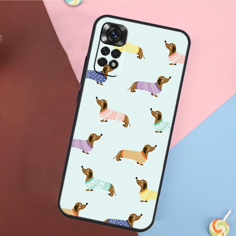 Чехол с собакой таксой для Redmi Note 12 Pro 8 9 10 11 Pro Note 9S 10S 11S 8T Redmi 10 12C 9C 10A 10C