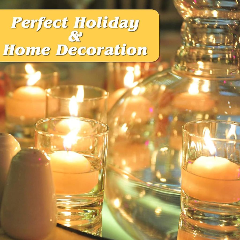 Белые плавающие свечи из соевого воска без запаха, водонепроницаемые, для декора бассейна, спа, ванны, время горения 3,5–4 часа