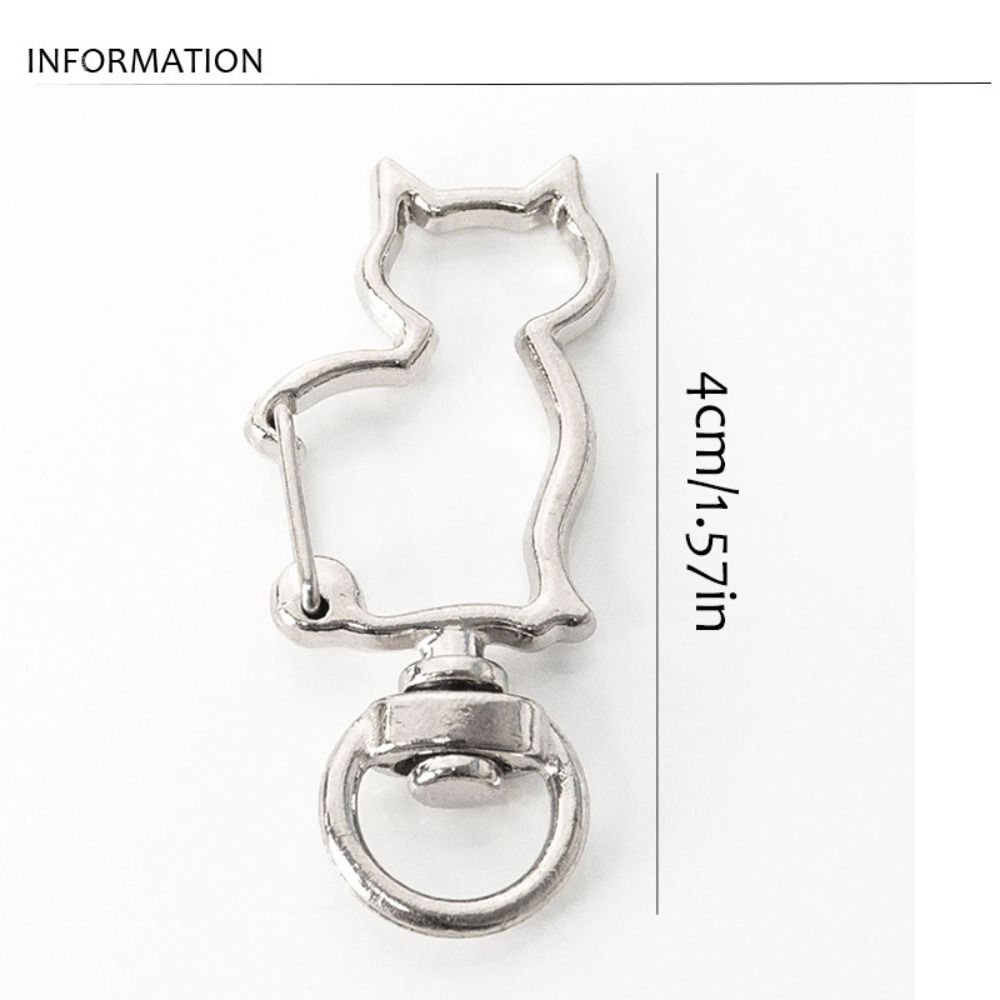 Zinc Zinc Alloy Cat Lobster Claw Clasp Keyring Making Split Key Ring Connector  DIY Jewelry