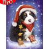 Diamond Painting Full Square Christmas Dog Diamond Embroidery Winter Animal Mosaic Needlework Decor For Home