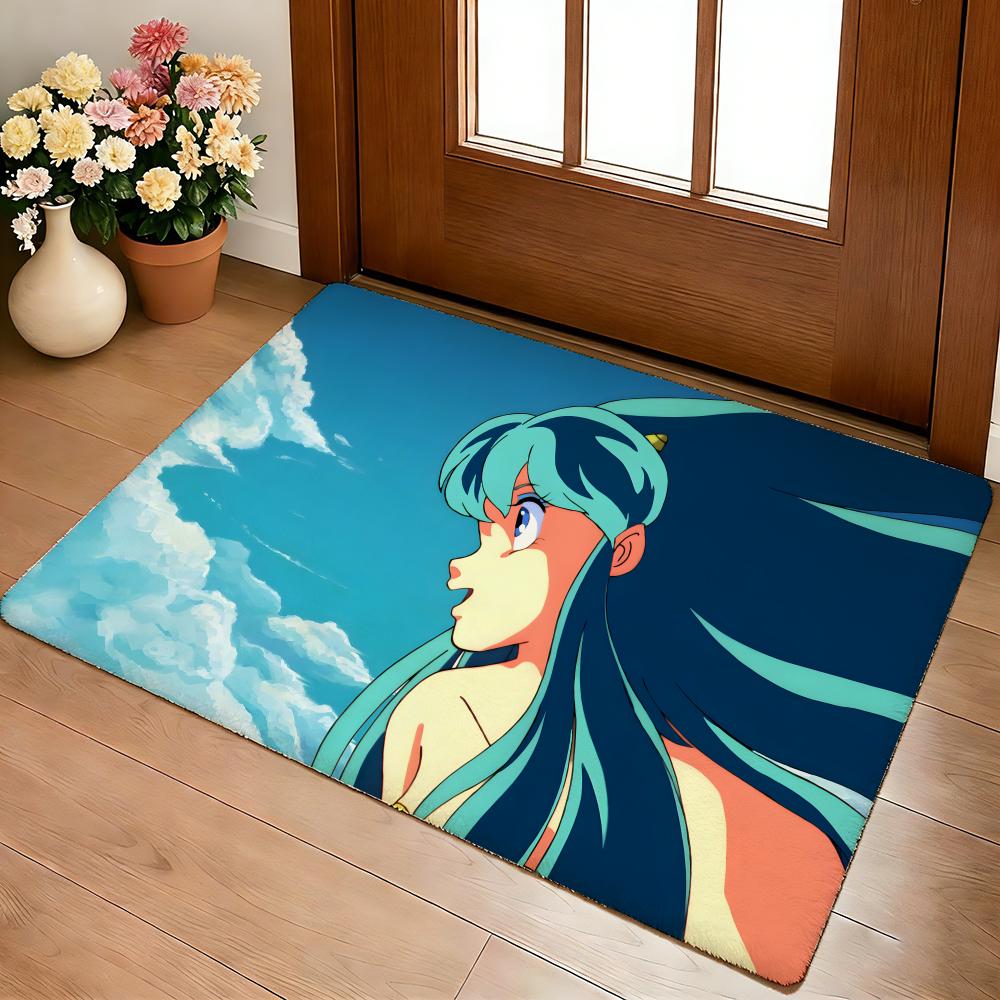 Urusei Yatsura Anime Game Floor Mat Cozy Flannel Soft Thick Non-Slip Mat For Living Room Bedroom Kitchen Decor Rugs