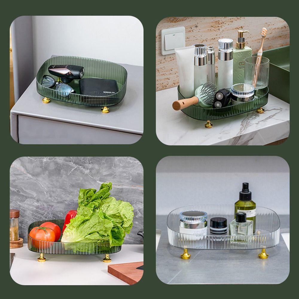 Прозрачный органайзер для столешницы, противоскользящий туалетный столик, органайзер для косметики и духов, домашний