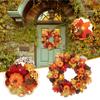 Осенние венки 40 см осенний кленовый лист ягодная гирлянда искусственный цветочный венок передняя дверь