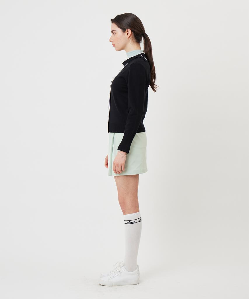 Aven Drop Taping Cardigan Black