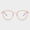 LOOKING4U NeoRetro B374 C1 Rose Gold Blue Light Blocking Glasses