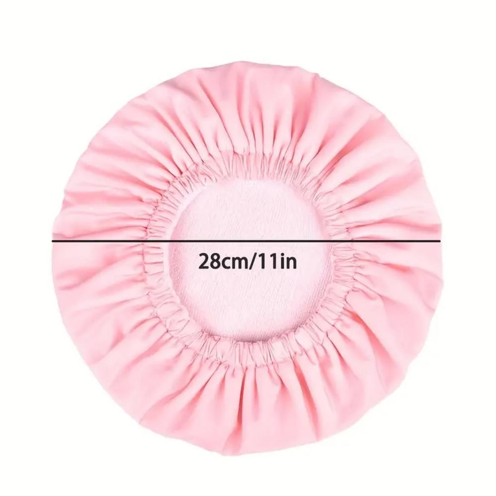 Reusable shower cap with dry hair function, suitable for women, microfiber towel fabric, silky satin surface, 100% waterproof, s