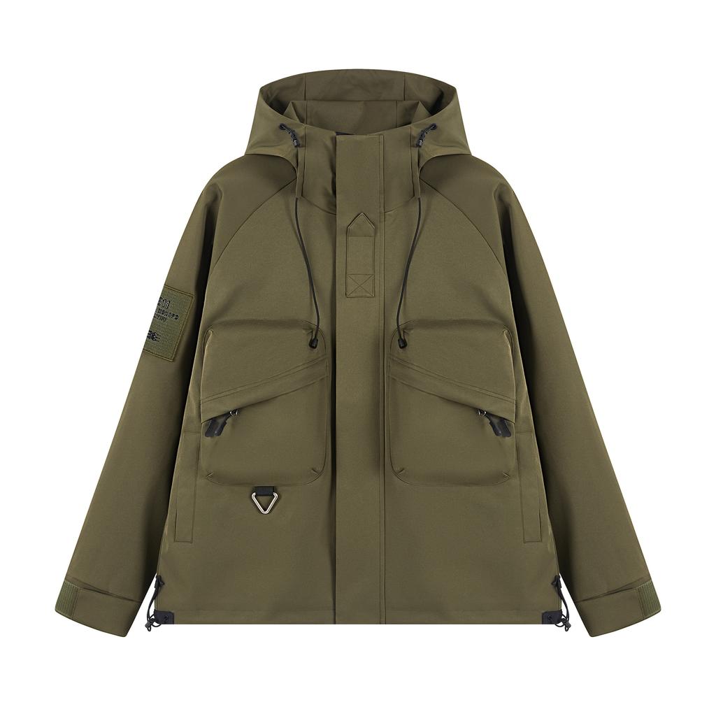 Мужская весенне-осенняя повседневная куртка с капюшоном, походная куртка большого размера, ветрозащитная куртка для улицы