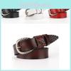 Womens Pure Leather Waist Belt With Trendy Buckle And Hollow Pattern For Casual Style And Comfort