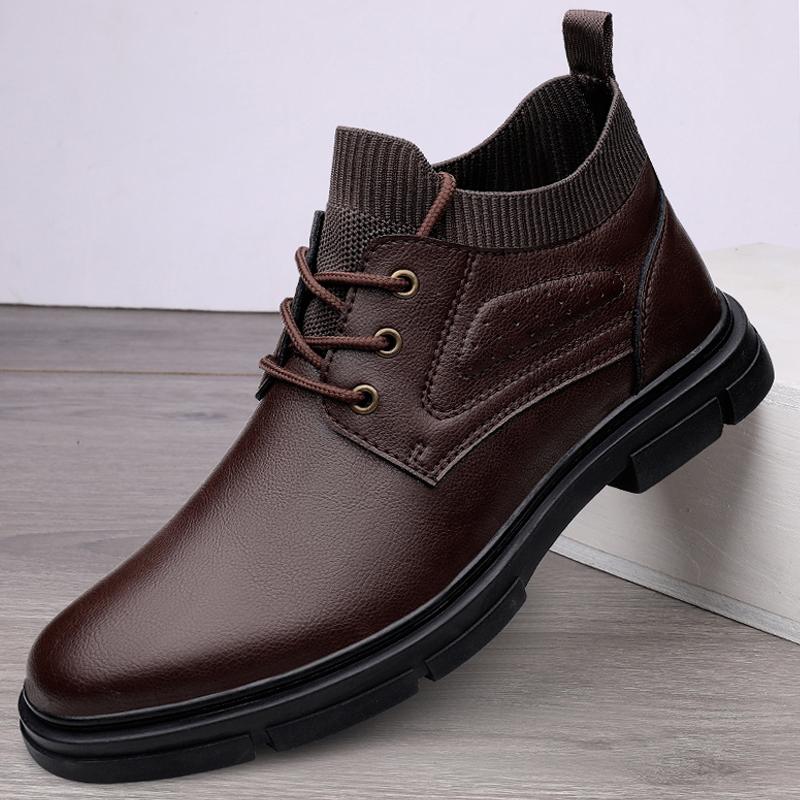 Мужские ботинки, обувь из натуральной кожи в стиле милитари, мужские удобные зимние ботинки до щиколотки, осенние мужские ботинки, зимняя рабочая обувь для мужчин, теплая