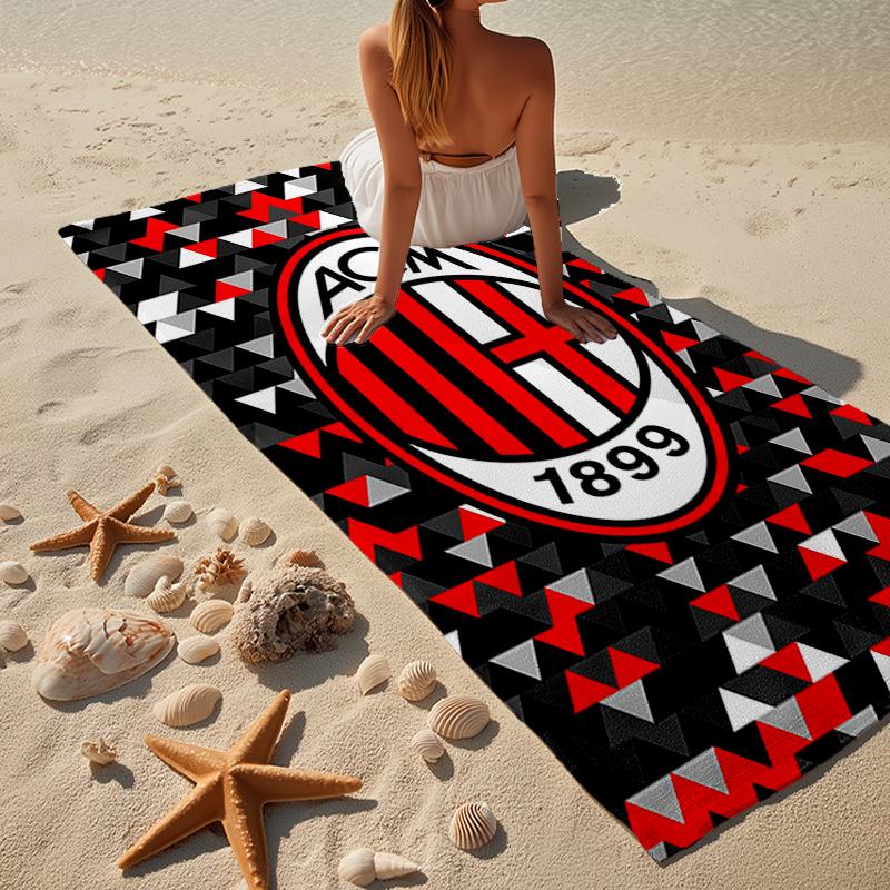 Ac Football Club Beach Towel, Super Soft Microfiber, Gift for Her/Him, Birthday, for Pool, Beach, Travel, Home Decor Fan gifts