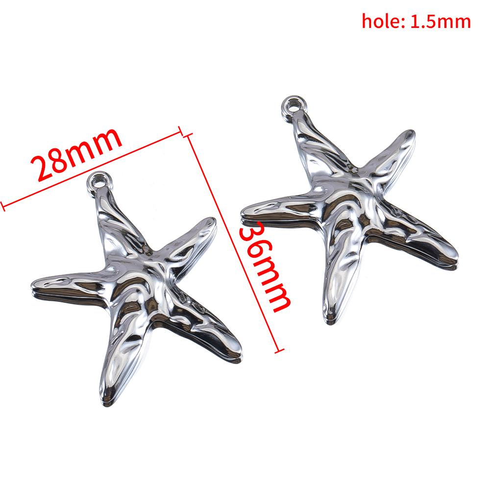 5pcs Lava Design Stars Charm Stainless Steel Starfish Love Heart Pendants Earring Necklaces Choker DIY Jewelry Making Supplies