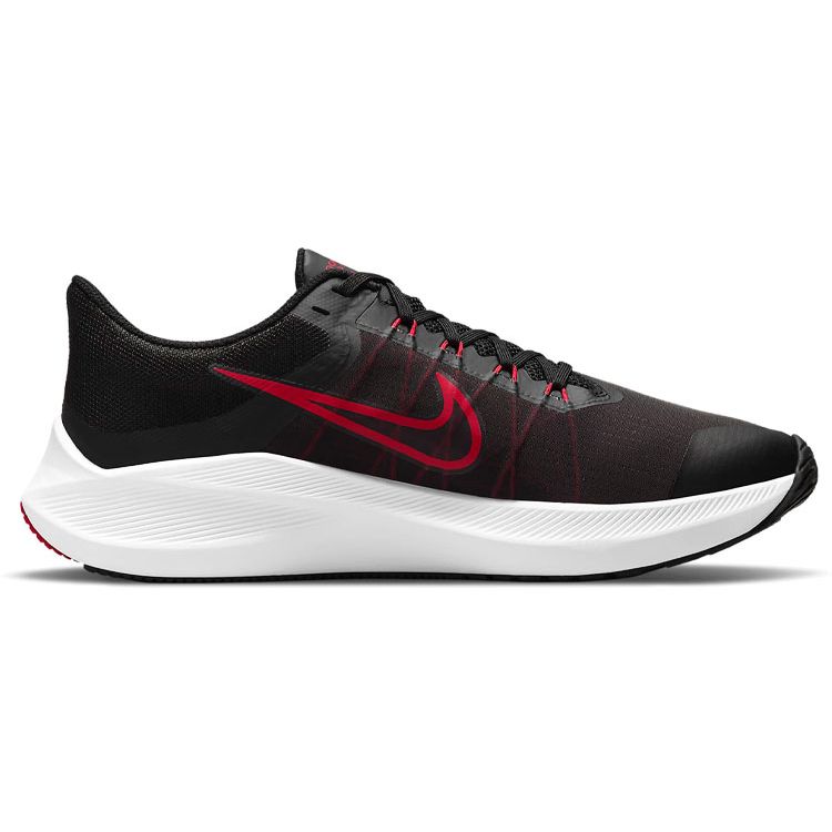 Nike Мужские кроссовки Winflo 8 Bred, черные, университетские, красные, светло-дымчатые, серые, CW3419-003