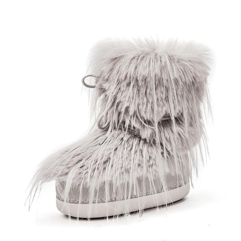 Детско-родительские 2025 зимние европейские и американские космические сапоги пушистые луноходы на платформе зимние сапоги женские бархатные хлопковые туфли женские универсальные