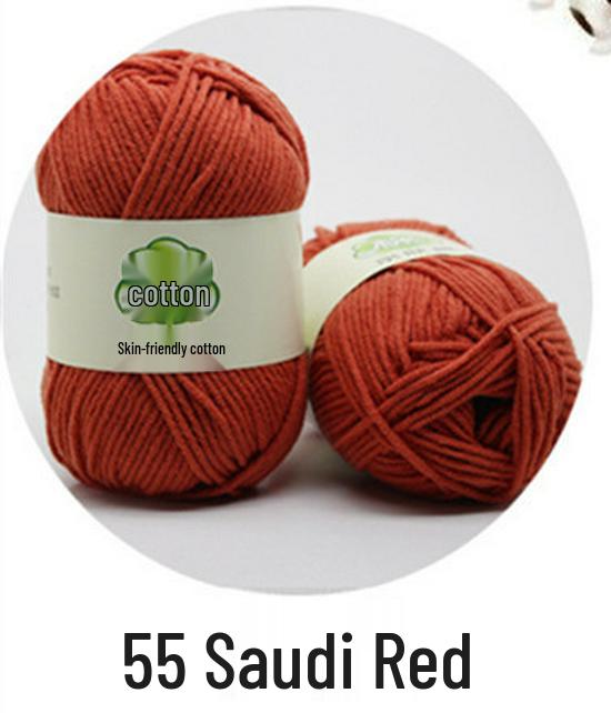 Пряжа из гребенного 5-слойного молочного хлопка для вязания и вязания крючком своими руками - Набор материалов средней толщины для шарфа и пледа