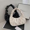 Korean Version Women's Bag Solid Color Cloud Pleated Bag Simple Women's Armpit Bag Sweet Shoulder Bag