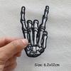 Embroidered Punk Rock Patch for Clothing, Skull Stickers, Iron-on Patches On Clothes, DIY DIY