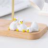 Miniatures Figurines Cute White Duck Animal Micro Landscape Ornaments For Home Desk Decoration Gardening Accessories
