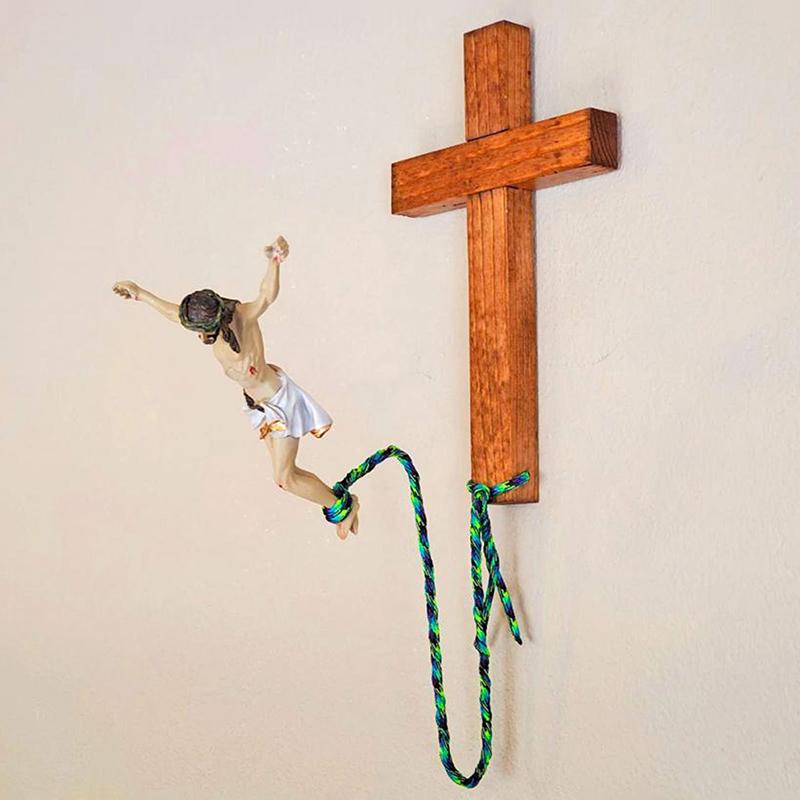 Bungee Jumping For Jesus Religious Decoration Easter Atmosphere Decorative Ornaments Holiday Gifts Hanging Ornaments Crafts
