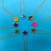 13mm Light Luxury Pendant Four-Leaf Clover Titanium Steel Simple Fashion Trend Collar Jewelry
