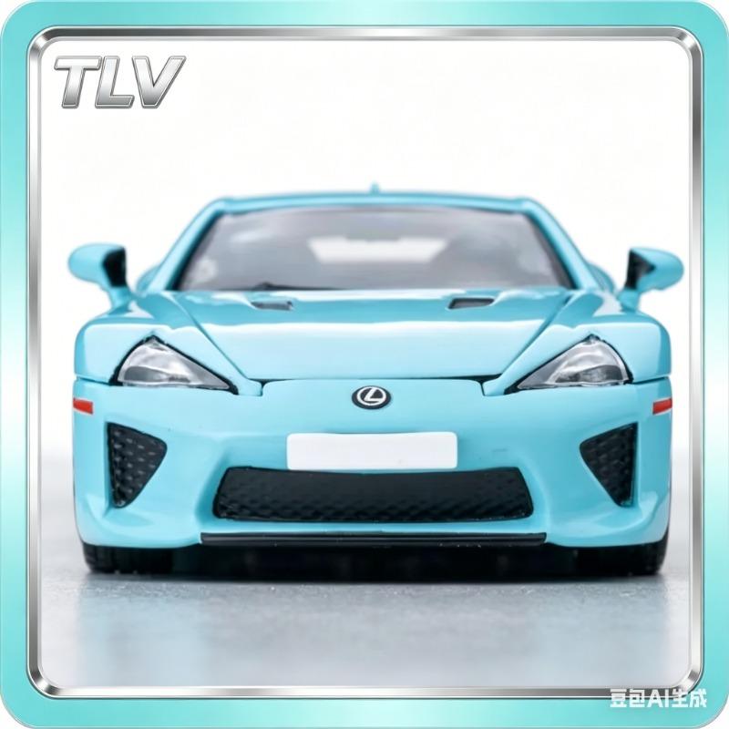 FDL4 TLV 2026HEC 1:64 Lexus LFA in blue, made of alloy material with casting process, high-end static car model,  Boy's gift