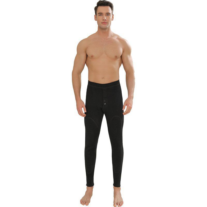 Унисекс-штаны из шерсти и шелка с бархатной подкладкой на коленях — высокая талия, плотные и удобные для пар среднего и пожилого возраста