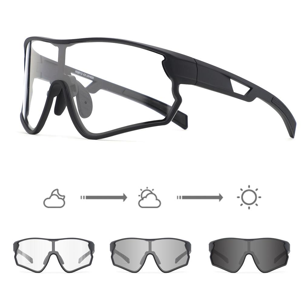 New cycling glasses, day and night dual-use photochromic glasses, outdoor sports marathon running sunglasses