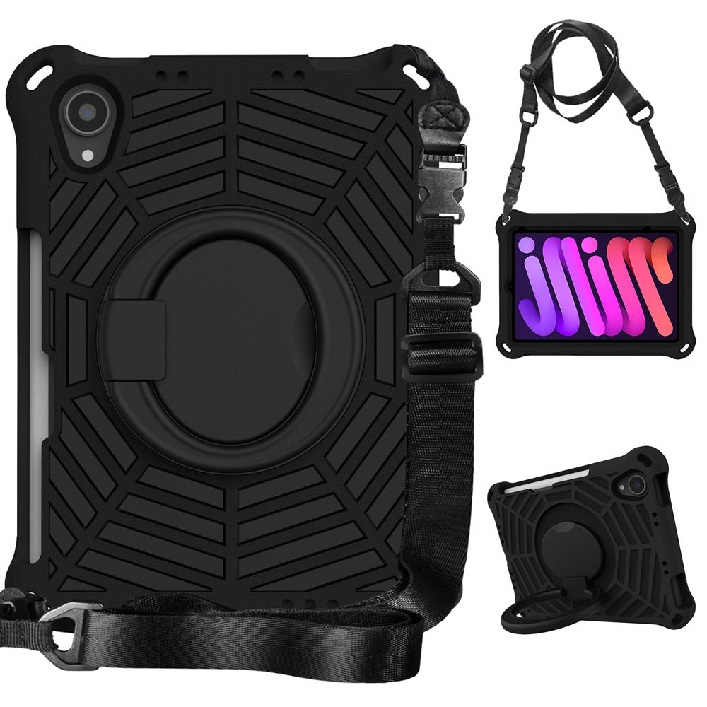 Для Apple iPad mini 6 7 6-го поколения 2021 2024 A17 Pro A2567 A2568 A2993 A2996 чехол EVA Kids Safe Pull Ring противоударный плечевой ремень подставка чехол для планшета