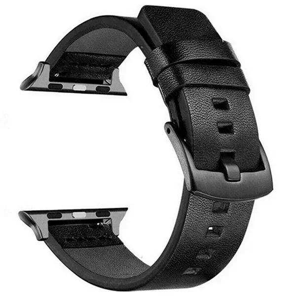 Кожаный ремешок для Apple Watch Ultra 2 49 мм, ремешок 9 8 7 45 мм 41 мм, высококачественный ремешок для IWatch Series 6 SE 5 4 44 мм 40 мм Correa