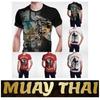 Tiger Muay Thai Kick Boxing T-Shirt 3D Print Unisex Women Men Thai Boxing Sports Gym Kids Streetwear Short Sleeves Quick Dry Round Neck
