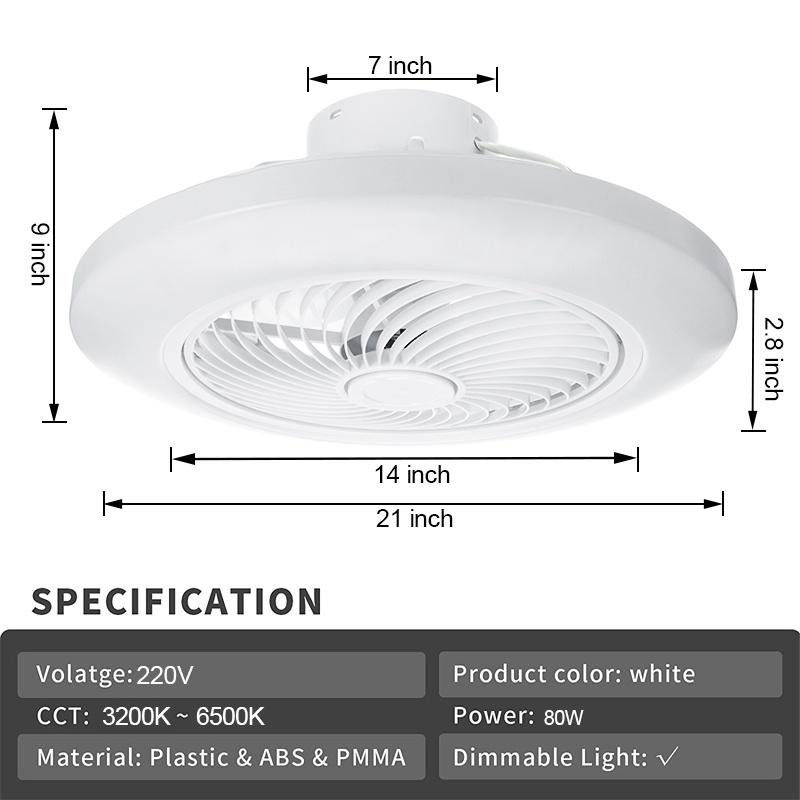 21 дюйм современный интеллектуальный потолочный вентилятор, лампа 80 Вт, декоративная лампа для спальни, бесшумный вентилятор, управление лампой по телефону с пультом дистанционного управления
