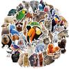 50 Animals, Monkey, Parrot, Elephant, Lion Stickers, Children's Room, Home Wall Decoration, Graffiti Animal Stickers