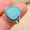 Aqua Chalcedony Gemstone Handmade 925 Solid Sterling Silver Jewelry Lavish Ring For Women