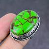 Green Turquoise Gemstone 925 Sterling Silver Gift Jewelry Ring Size 8