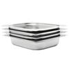 VidaXL Gastronorm Containers 4 Pcs GN 1/2 65 Mm Stainless Steel