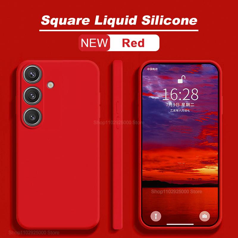 Для S24 S23 Ultra Case Мягкий жидкий силиконовый чехол для телефона Чехол для Samsung Galaxy S24 S 24 S23 S22 Ultra Plus S23Ultra S24Ultra Чехлы