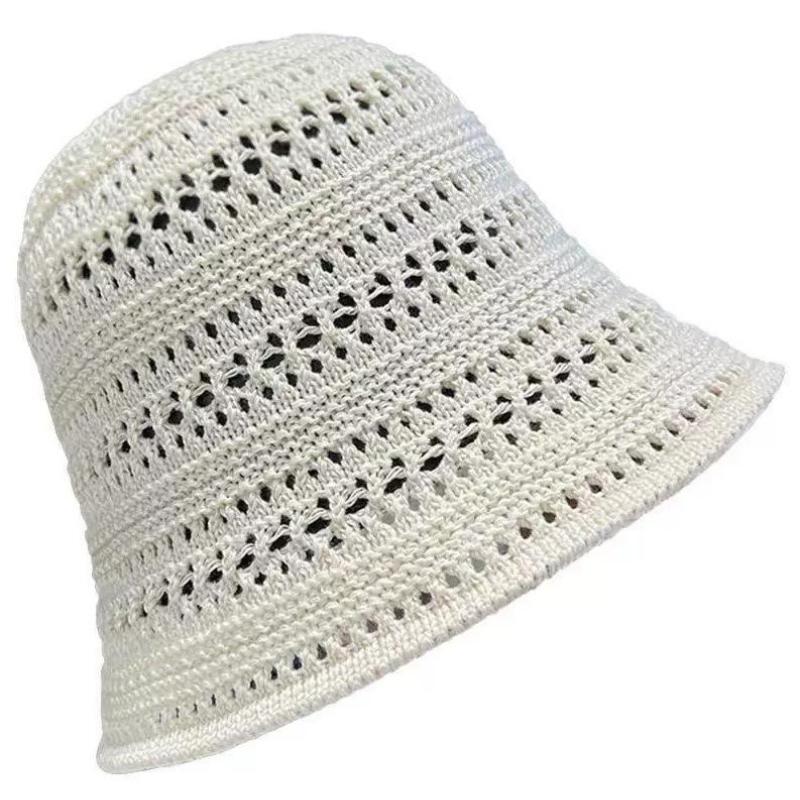Однотонная вязаная шапка рыбака, детская летняя дорожная дышащая солнцезащитная шапка-ведро с небольшим солнцезащитным козырьком