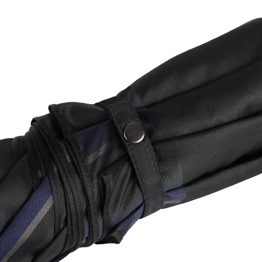 Luxury Folding Umbrella Plain X Striped NAVY Dark Blue Makita a Umbrella Manufacturer with a History of Over 140 Years Since the Edo Luxury Umbrella