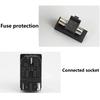 5Pcs 250V AC Socket Red LED 10A Fuse Electrical Rocker Switch Male Plug Female Socket Connector