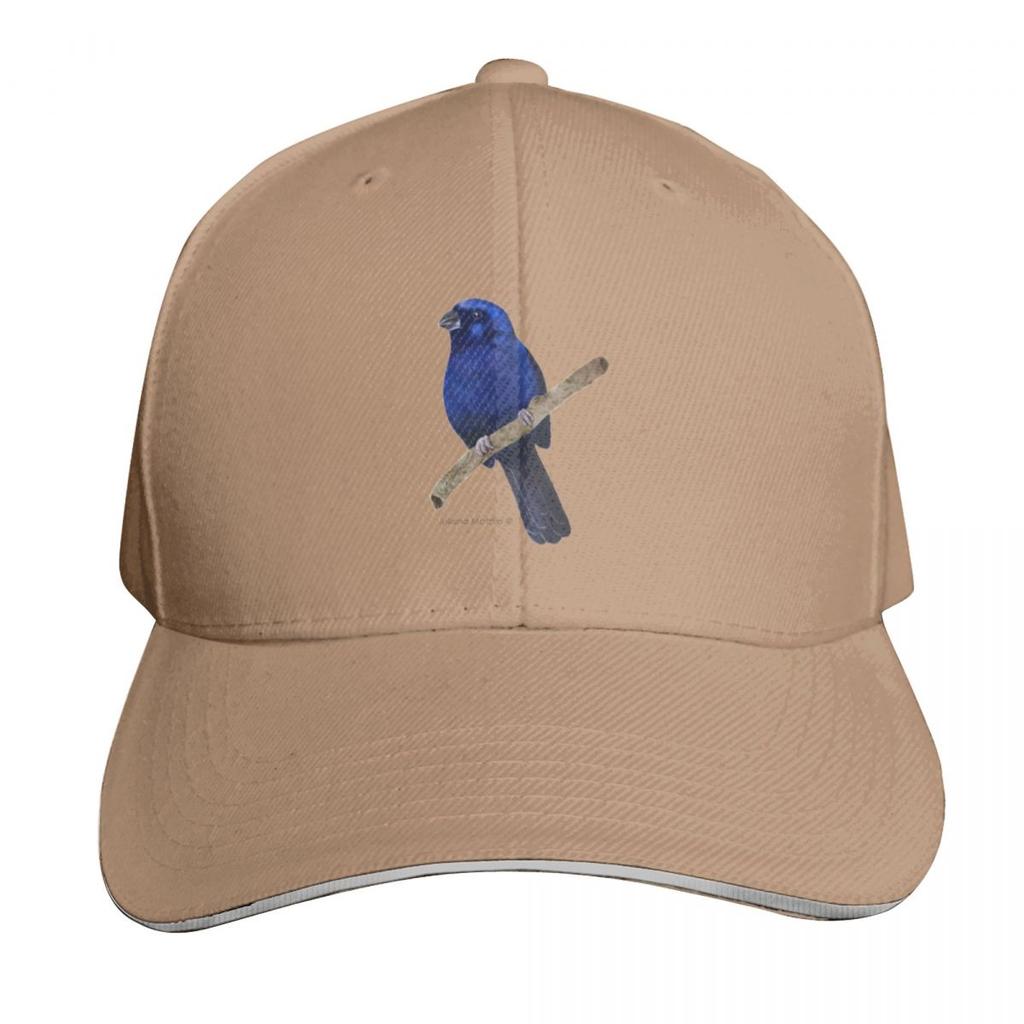 Ultramarine Grosbeak bird Baseball Cap Custom Cap Golf Hat Horse Hat summer hat Caps Women Unisexs