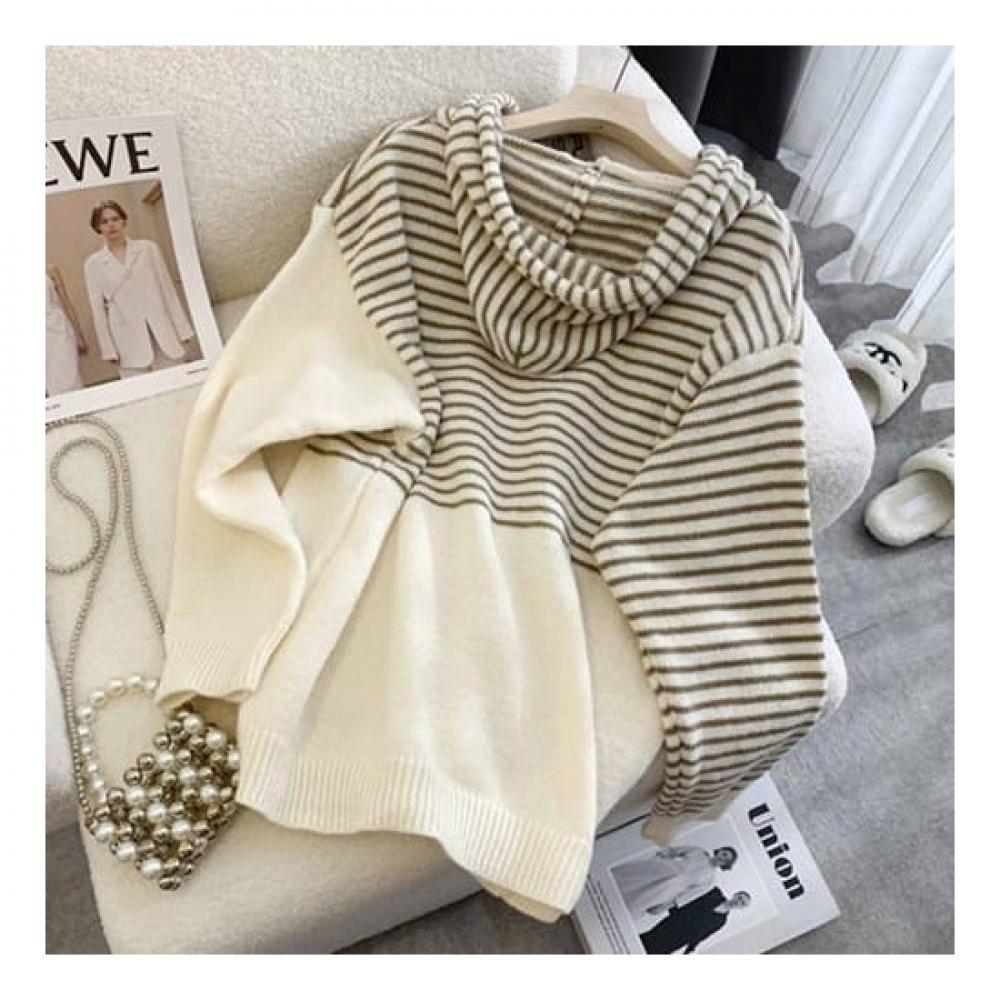 Navava Casual Long Sleeve Hooded Knit Nk2296