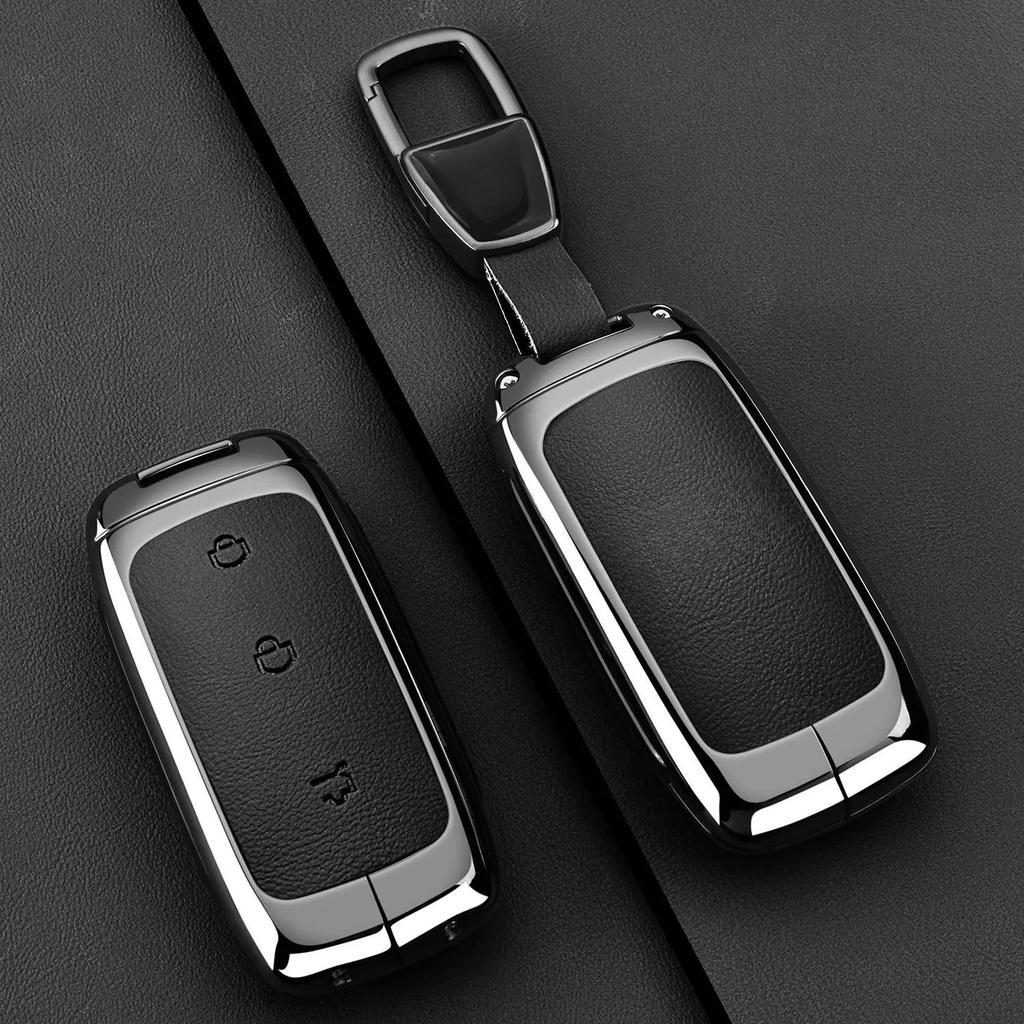 Чехол-брелок из цинкового сплава и кожи для автомобильного ключа Geely EX5 Galaxy Starship 7 EM-i L7 E8 E5, корпус брелока, аксессуары