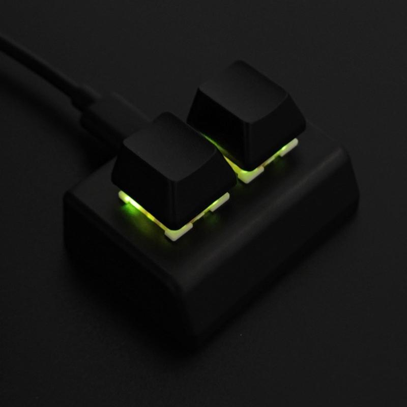 Механическая игровая USB-клавиатура с 2 настраиваемыми клавишами, цветной подсветкой, программируемые хот-свап клавиатурные блоки