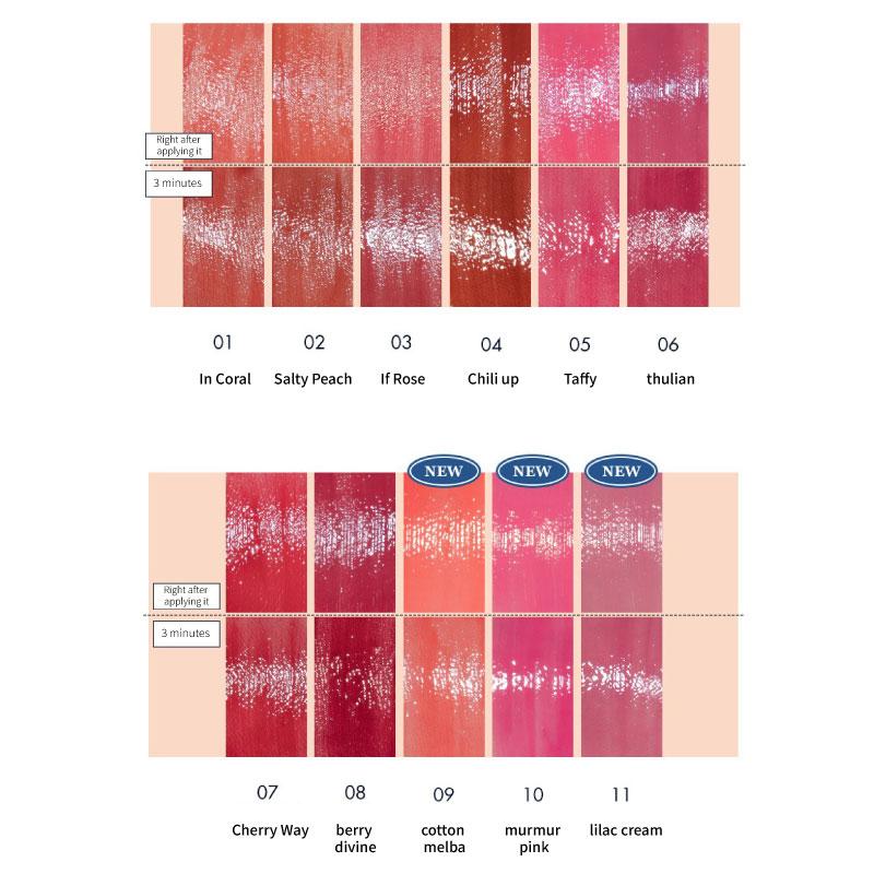 Rom&nd Тинт Dewy.full Water 5г (вариант 11 типа) Адгезия влаги Moisture One толстый мат холодного тона Стойкое и мягкое нанесение