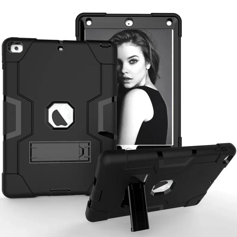Чехол Armor Stand Shockproof для планшета для детей iPad Air 10.2 10.5 11 12.9 дюймов 2024 iPad Pro 9.7 Mini 6 5 4 3 2 7th 8th 9th Cover
