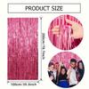 1/2/3pcs Pink Rain Curtain Sparkling Backdrop Party Background Decoration Photography Props Wedding Birthday Party Decorations