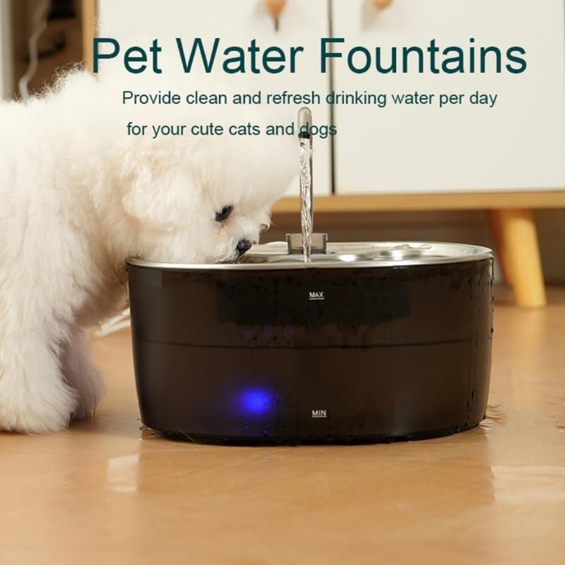 Stainless Steel Automatic Cat Water Fountain Large Capacity Self-Circulating Pet Drinking Bowl for Cats and Dogs Home Use